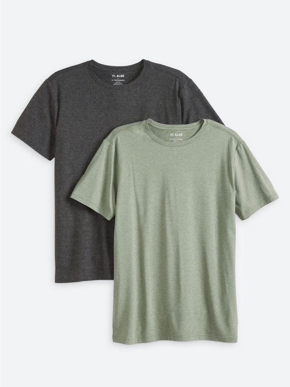 01.Algo AlgoFlex 2 Pack Active SS Solid Tee Green/Gray 3T NWT STITCH FIX